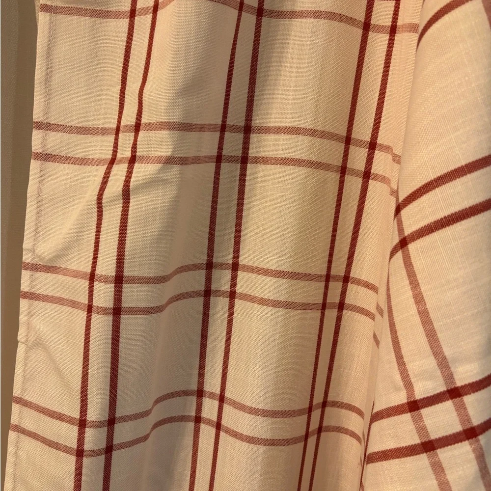 Semi Sheer Buffalo Plaid Curtains 2 Panels